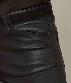 Women Lucchese Bottoms*Micro Flare Leather Leggings