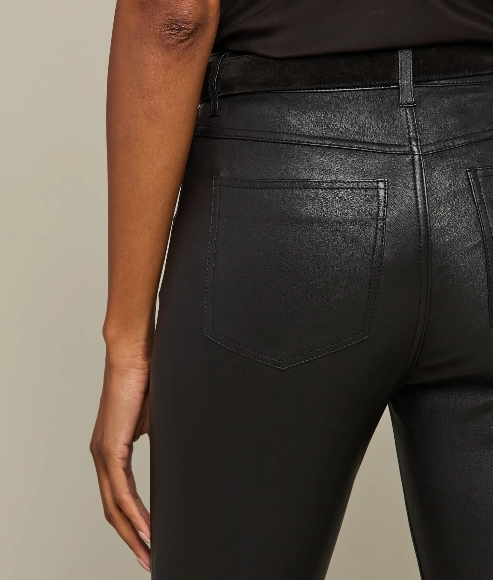 Women Lucchese Bottoms*Micro Flare Leather Leggings