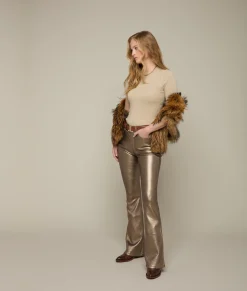 Women Lucchese Bottoms*Micro Flare Leather Leggings