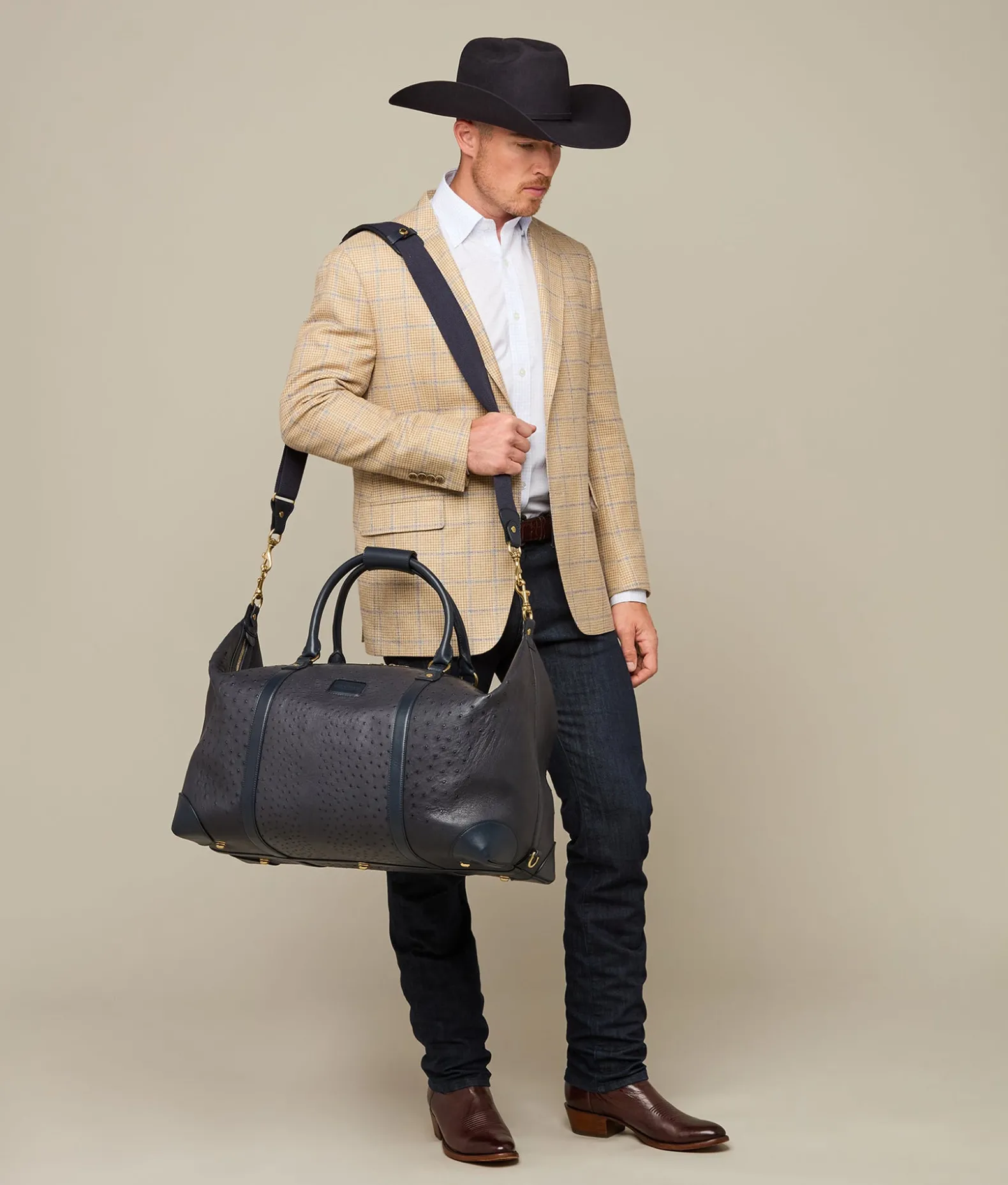Women Lucchese Travel|Travel*Ostrich Duffle - Large