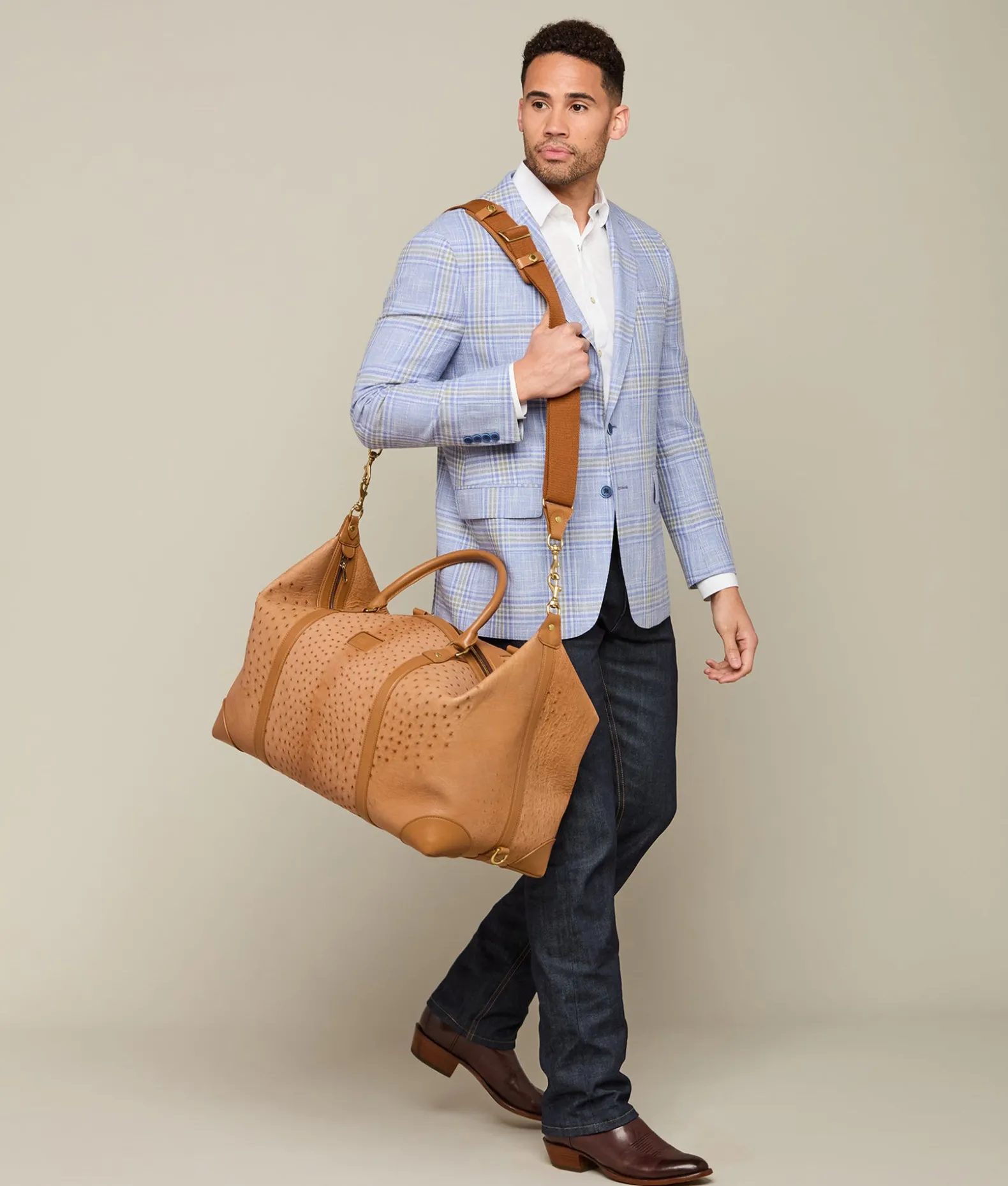 Women Lucchese Travel|Travel*Ostrich Duffle - Large
