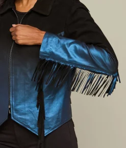 Women Lucchese Outerwear*Pearlized Fringe Jacket