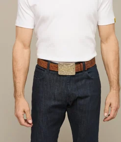 Lucchese Belts & Belt Accessories*Pecan Full Quill Ostrich Memento Belt