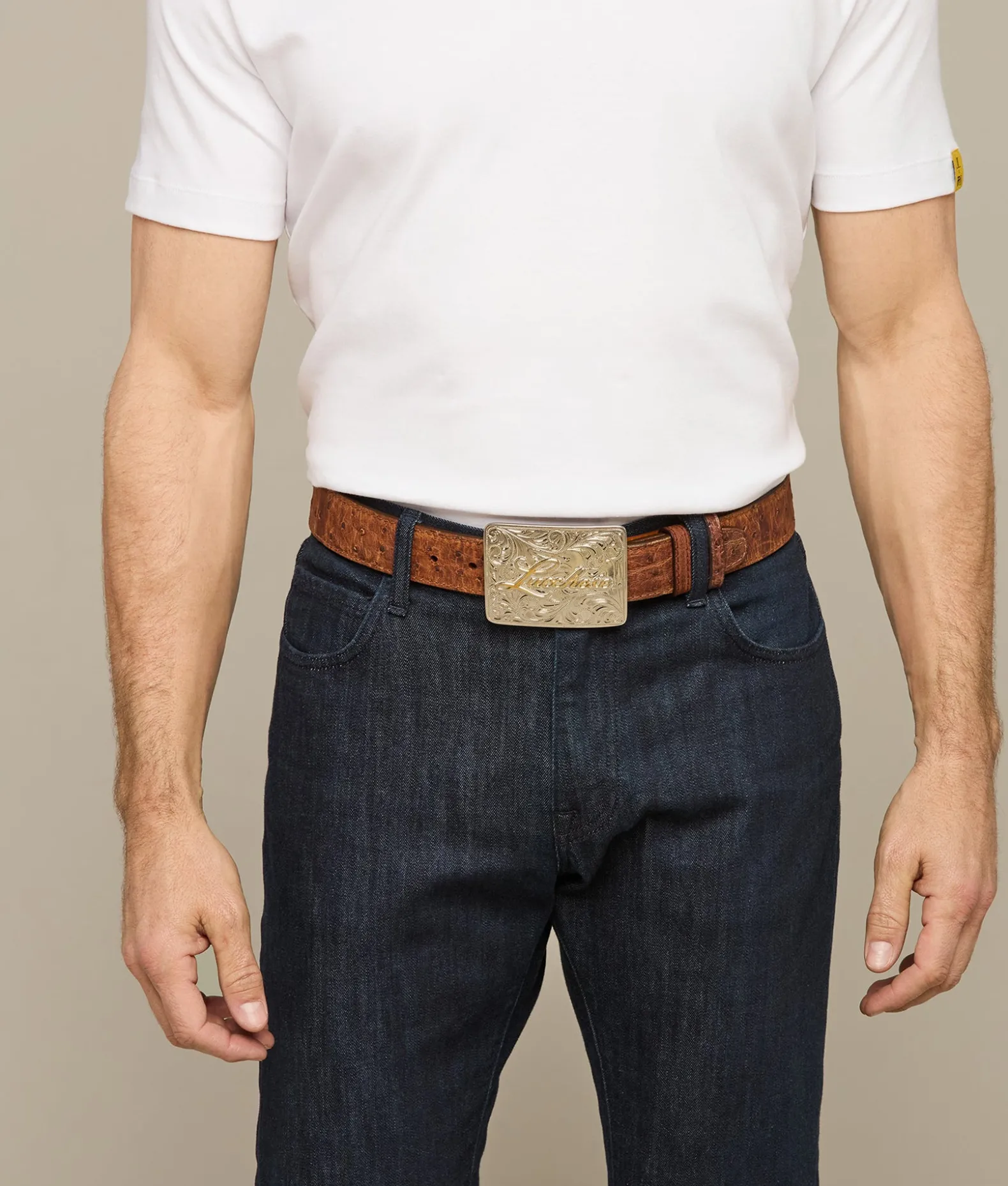 Lucchese Belts & Belt Accessories*Pecan Full Quill Ostrich Memento Belt