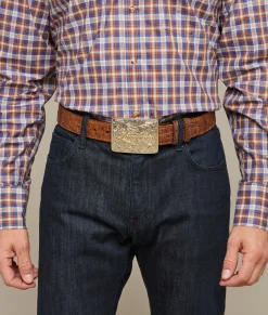 Lucchese Belts & Belt Accessories*Pecan Full Quill Ostrich Memento Belt