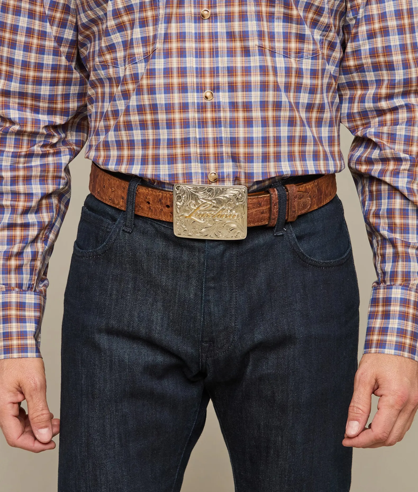 Lucchese Belts & Belt Accessories*Pecan Full Quill Ostrich Memento Belt