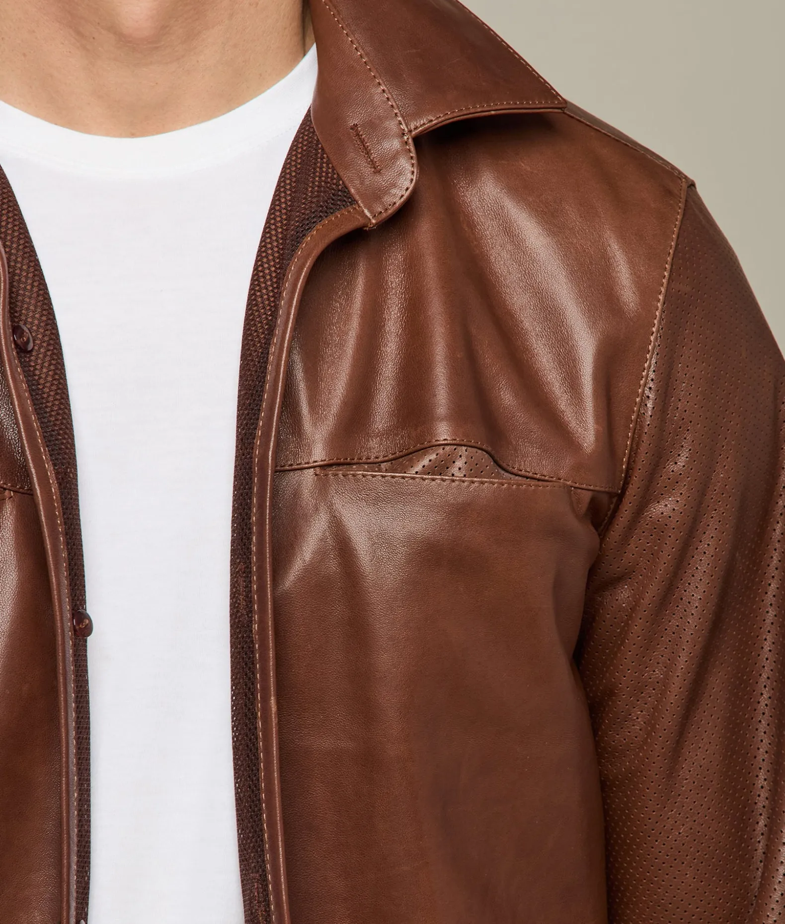 Lucchese Outerwear*Perforated Lightweight Lambskin Jacket