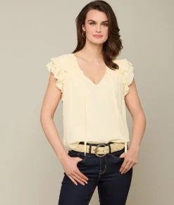 Women Lucchese Tops*Phoebe Ruffle Blouse