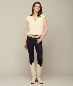 Women Lucchese Tops*Phoebe Ruffle Blouse