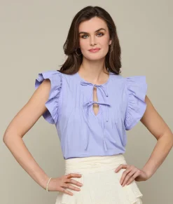 Women Lucchese Tops*Quinn Ruffle Sleeve Top
