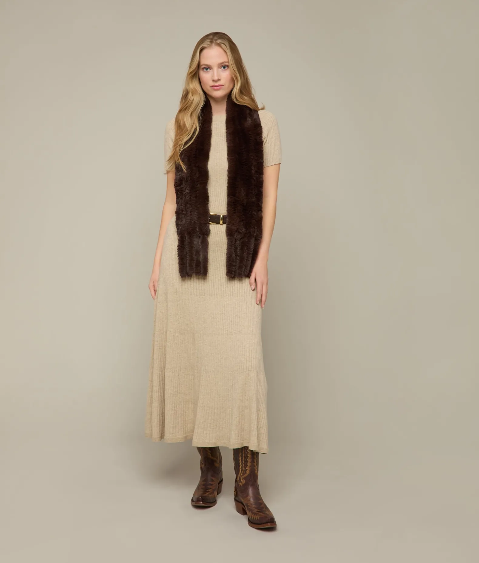 Women Lucchese Scarves*Rabbit Fur Scarf