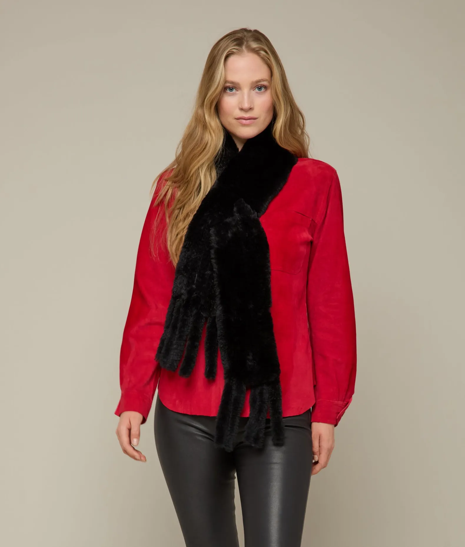 Women Lucchese Scarves*Rabbit Fur Scarf