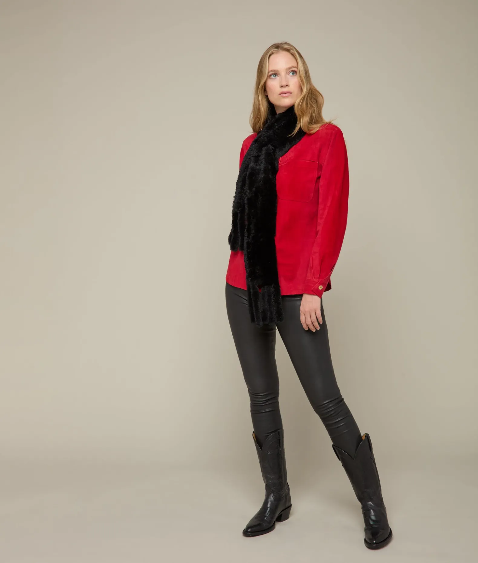 Women Lucchese Scarves*Rabbit Fur Scarf