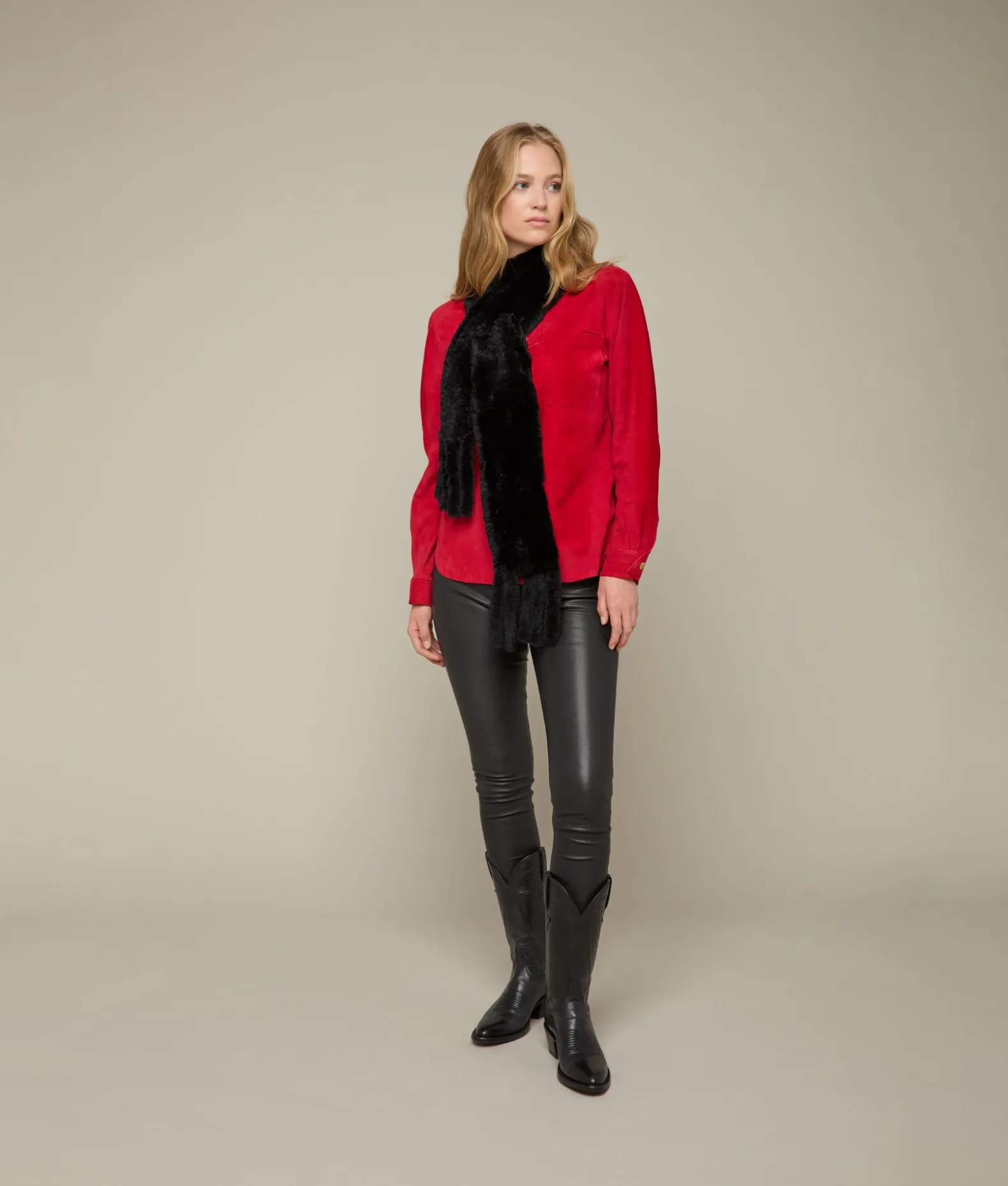 Women Lucchese Scarves*Rabbit Fur Scarf