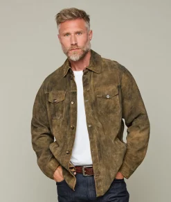 Lucchese Outerwear*Rugged Suede Shacket