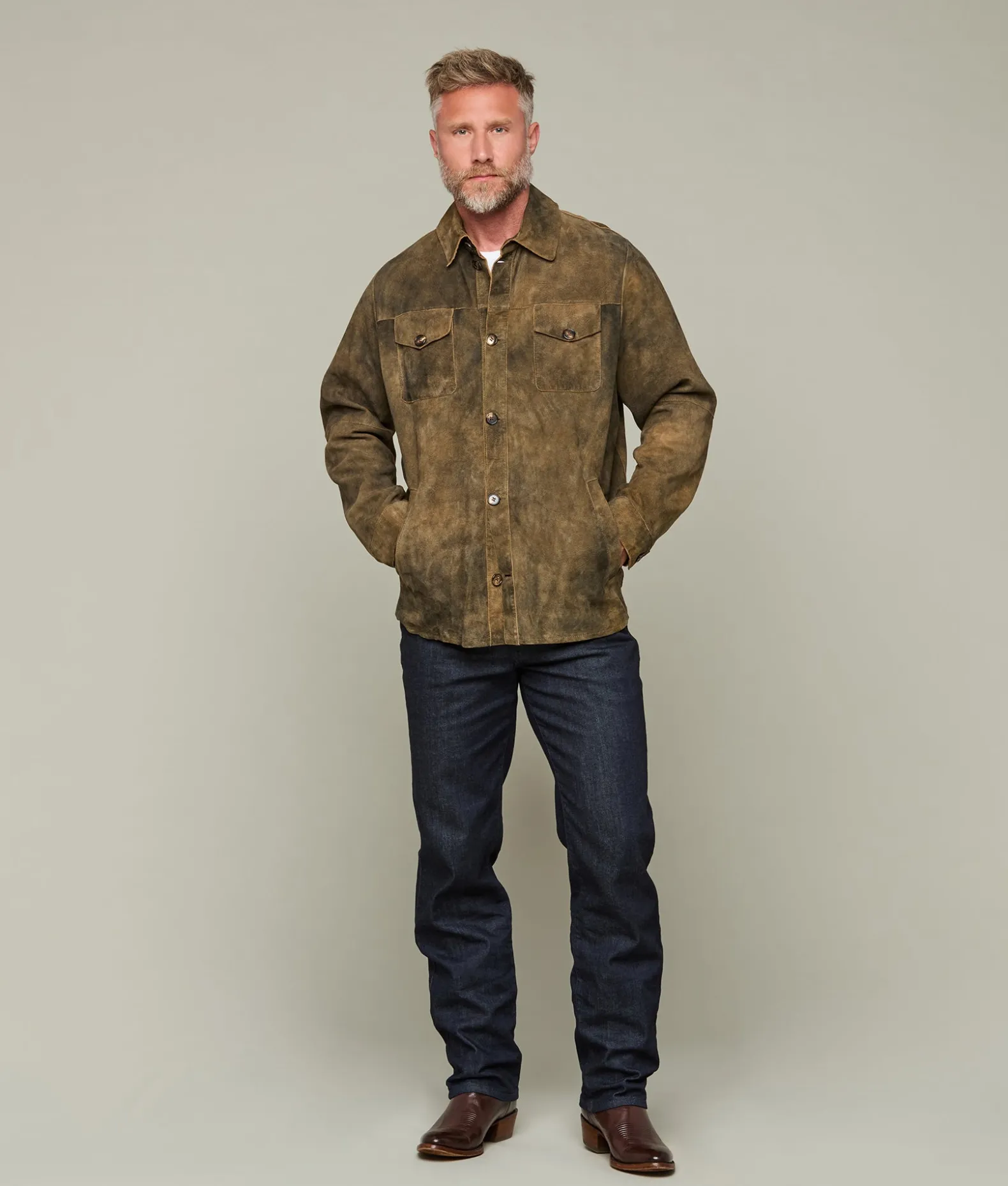 Lucchese Outerwear*Rugged Suede Shacket