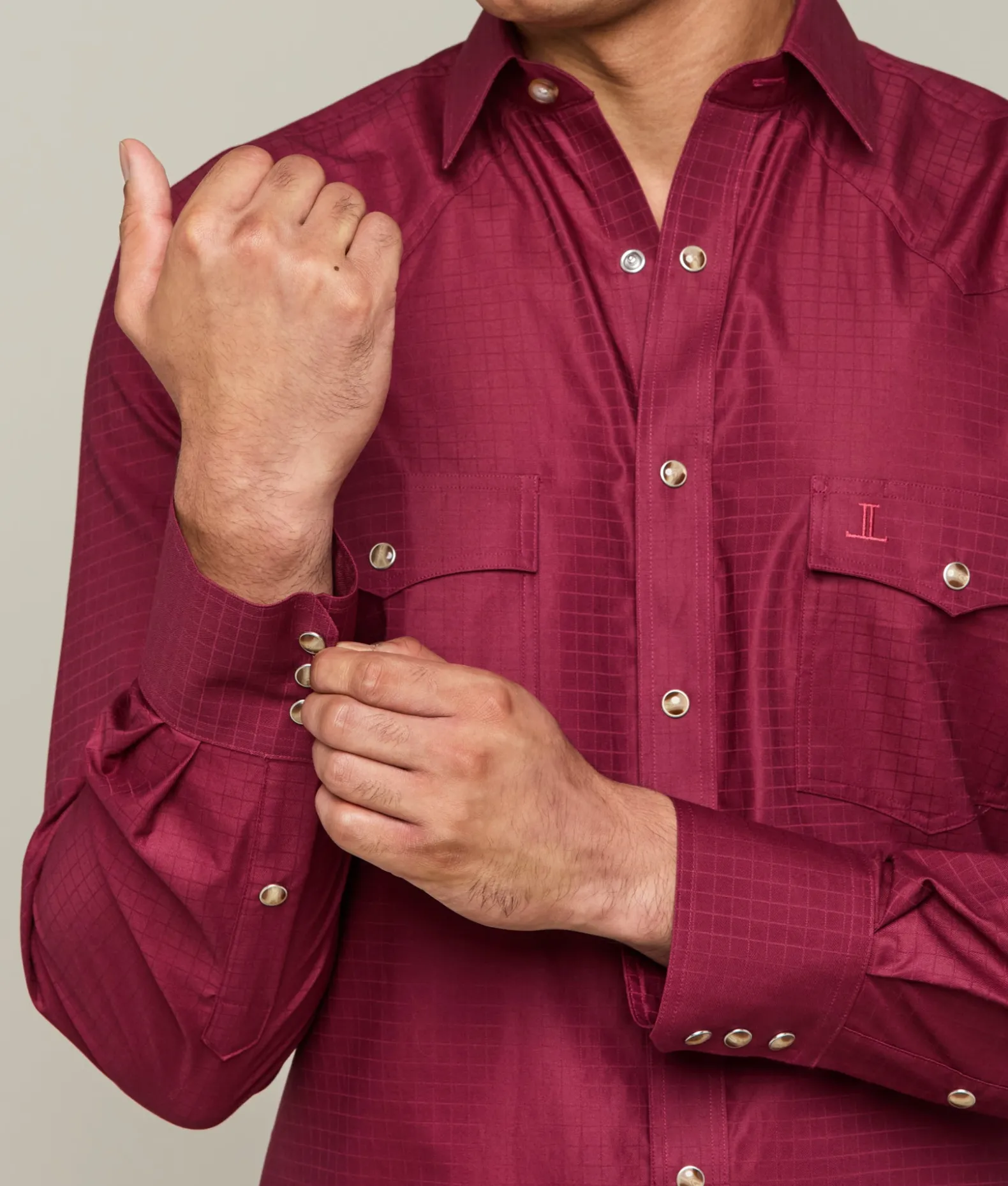 Lucchese Tops*Square Dobby Shirt