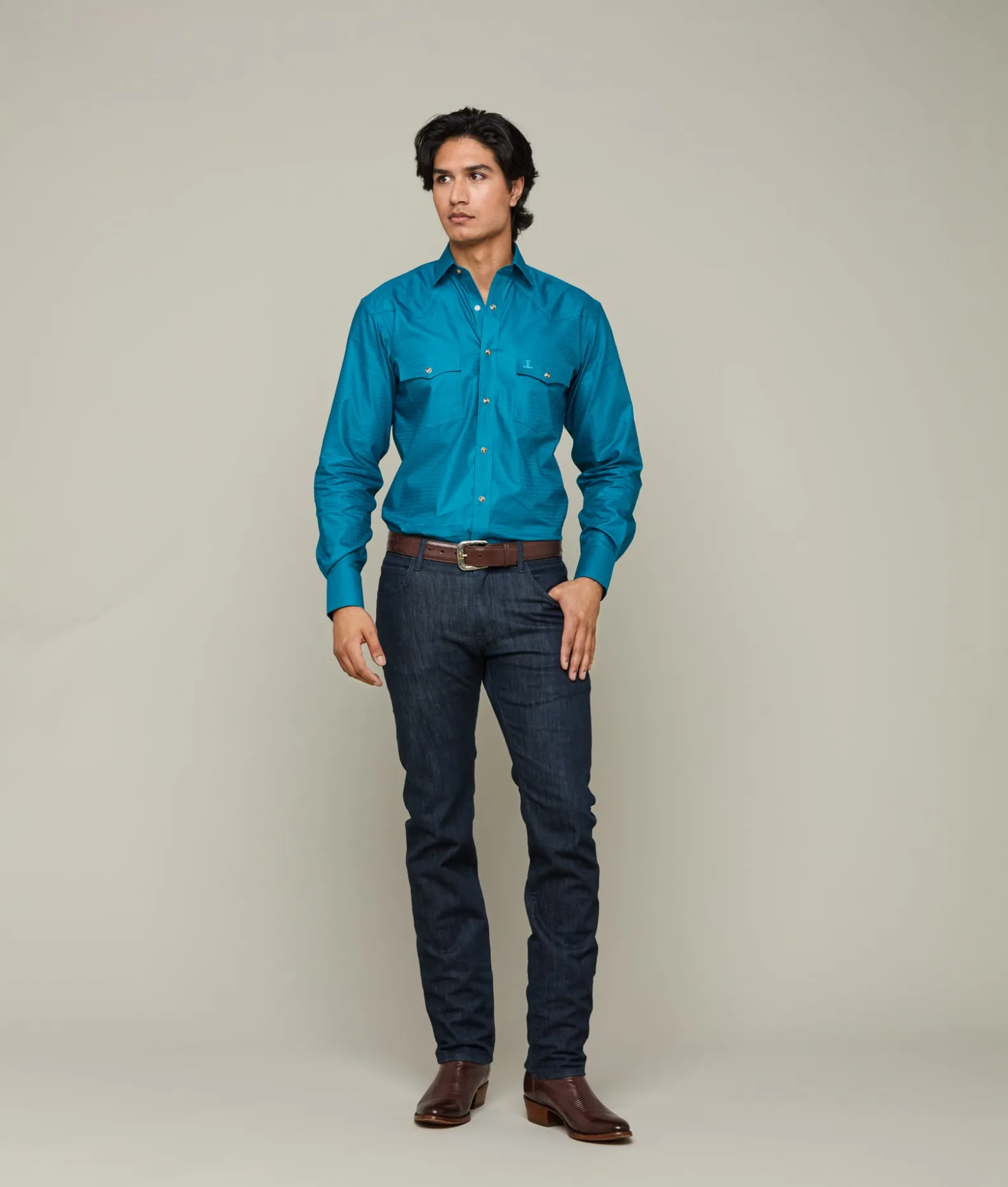 Lucchese Tops*Square Dobby Shirt