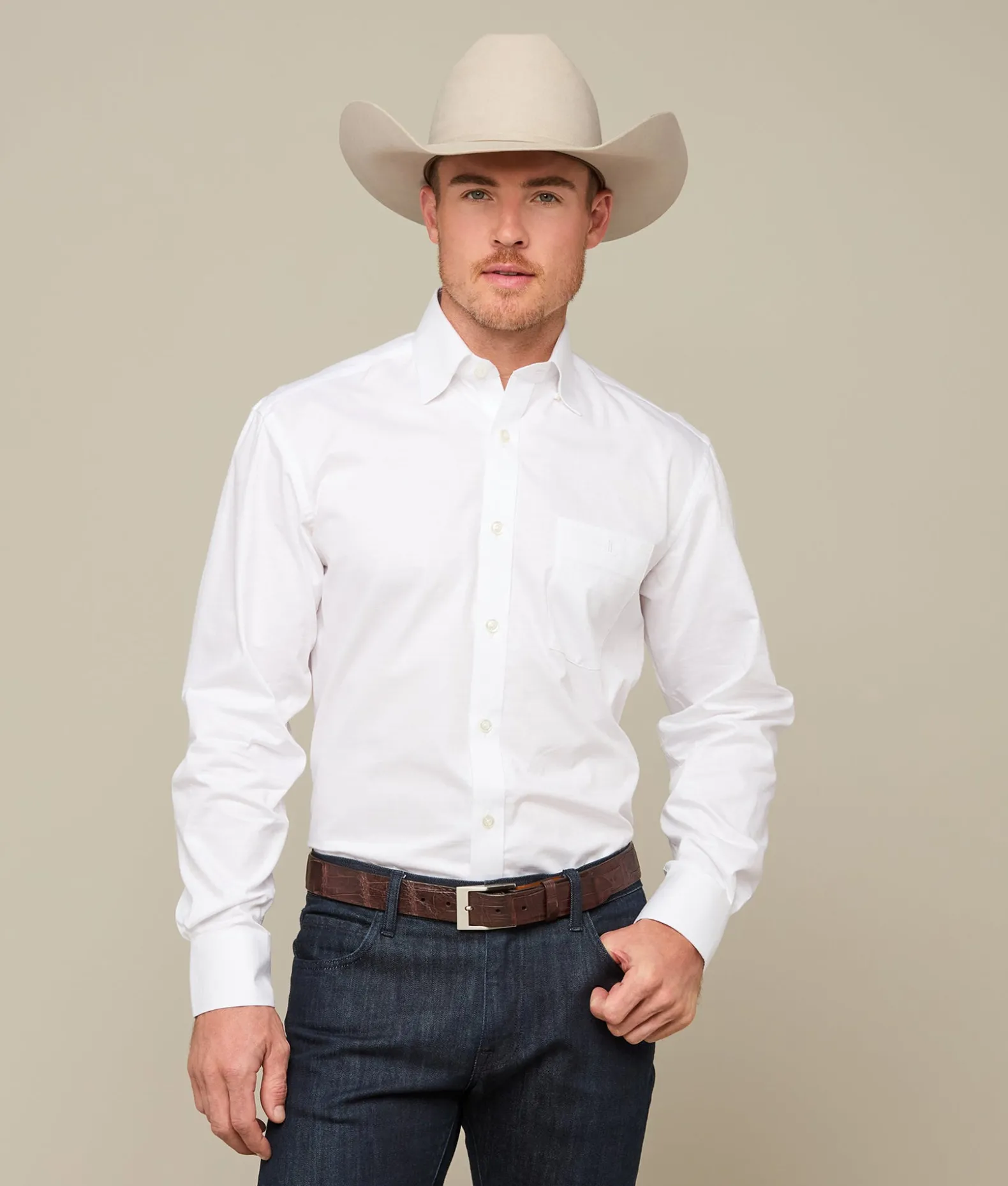 Lucchese Tops*Square Dobby Shirt