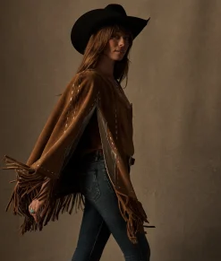 Women Lucchese Capes*Sueded Fringe Cape