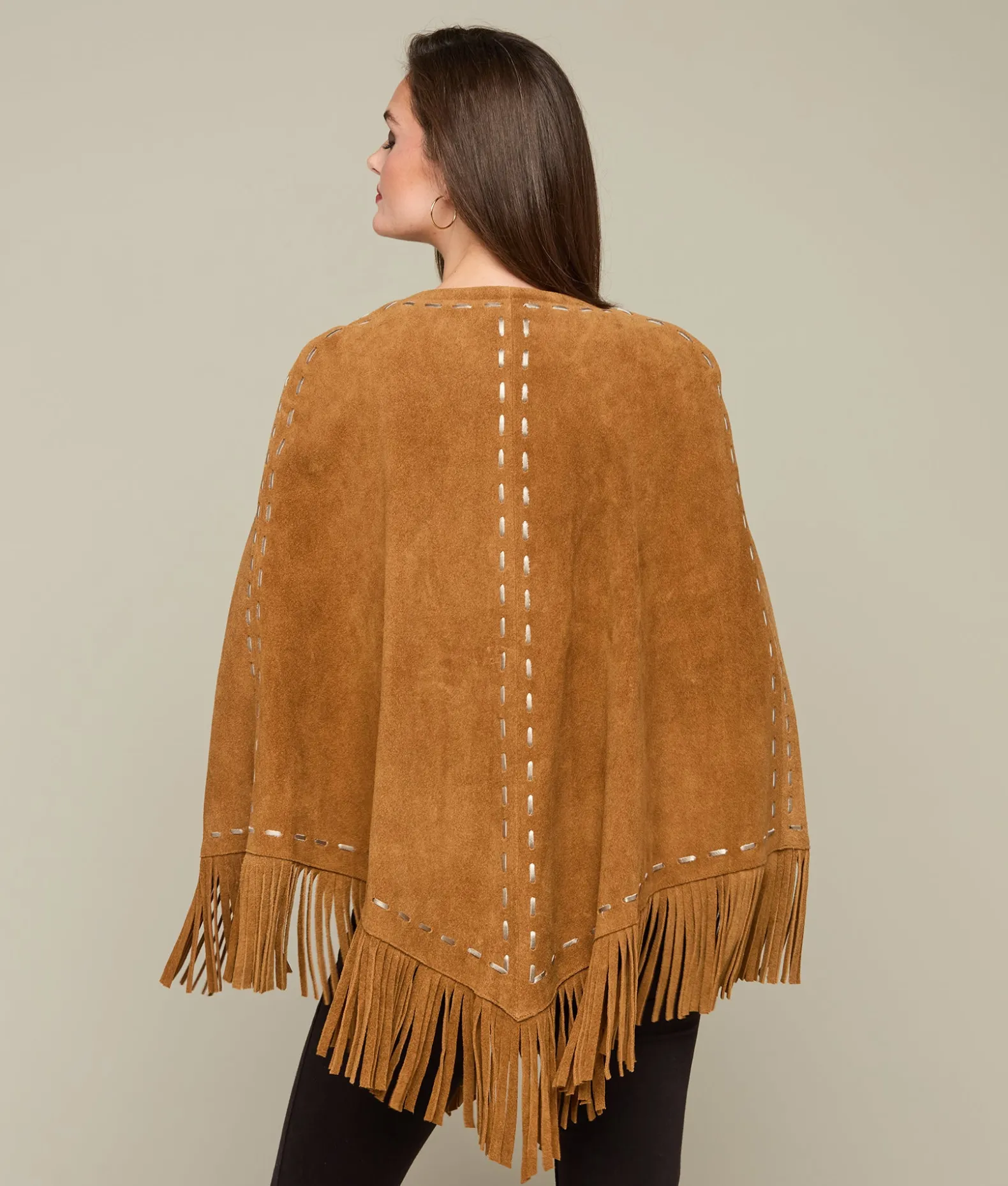 Women Lucchese Capes*Sueded Fringe Cape
