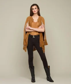 Women Lucchese Capes*Sueded Fringe Cape