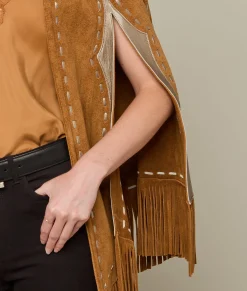 Women Lucchese Capes*Sueded Fringe Cape