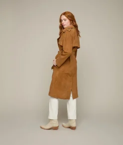 Women Lucchese Outerwear*Suellen Suede Trench Coat