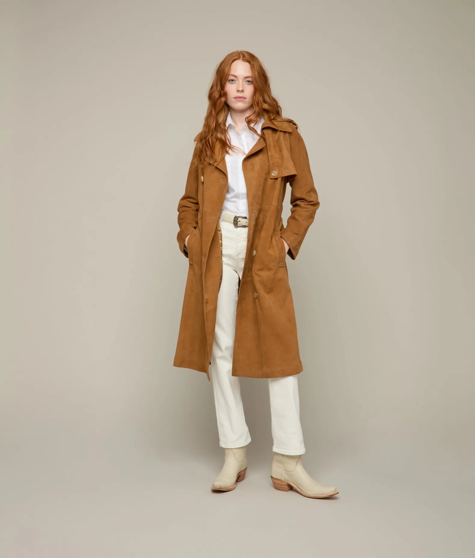 Women Lucchese Outerwear*Suellen Suede Trench Coat
