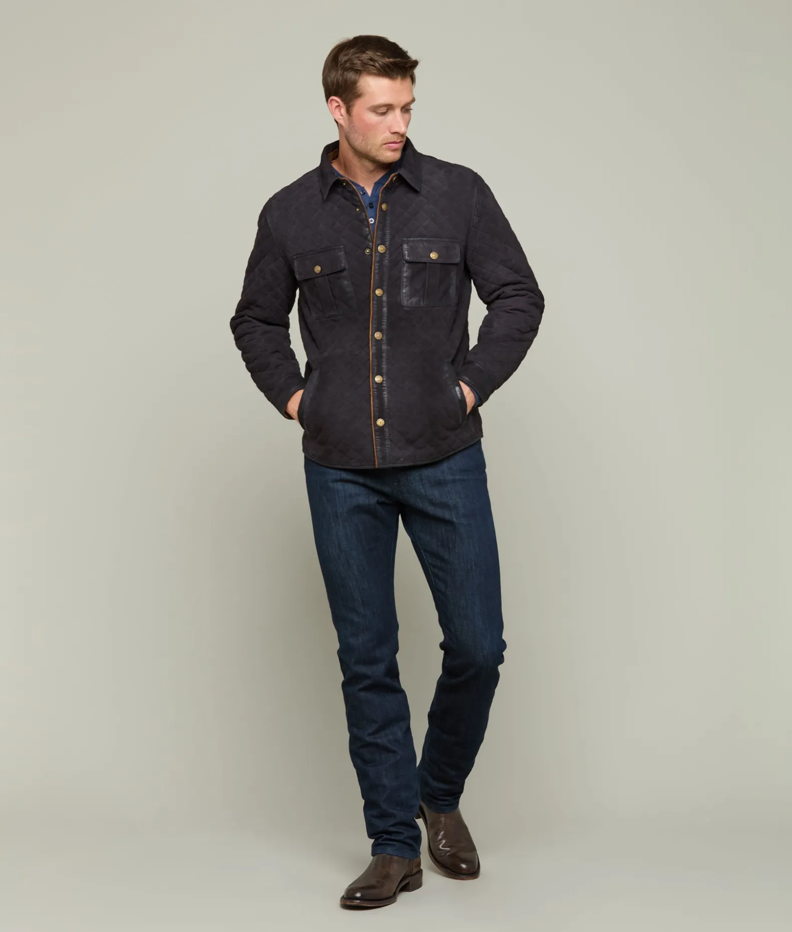 Lucchese Outerwear*Waxed Suede Jacket