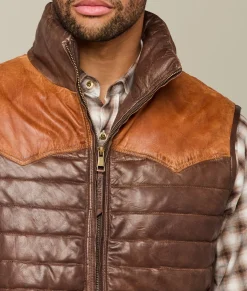 Lucchese Outerwear*Western Yoke Leather Vest