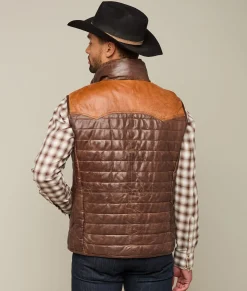 Lucchese Outerwear*Western Yoke Leather Vest