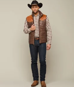 Lucchese Outerwear*Western Yoke Leather Vest