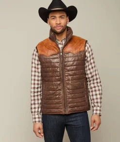 Lucchese Outerwear*Western Yoke Leather Vest