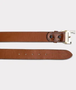Women Lucchese Belts*Women's Exotic Mirrored L Belt