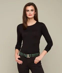Women Lucchese Belts*Women's Exotic Mirrored L Belt