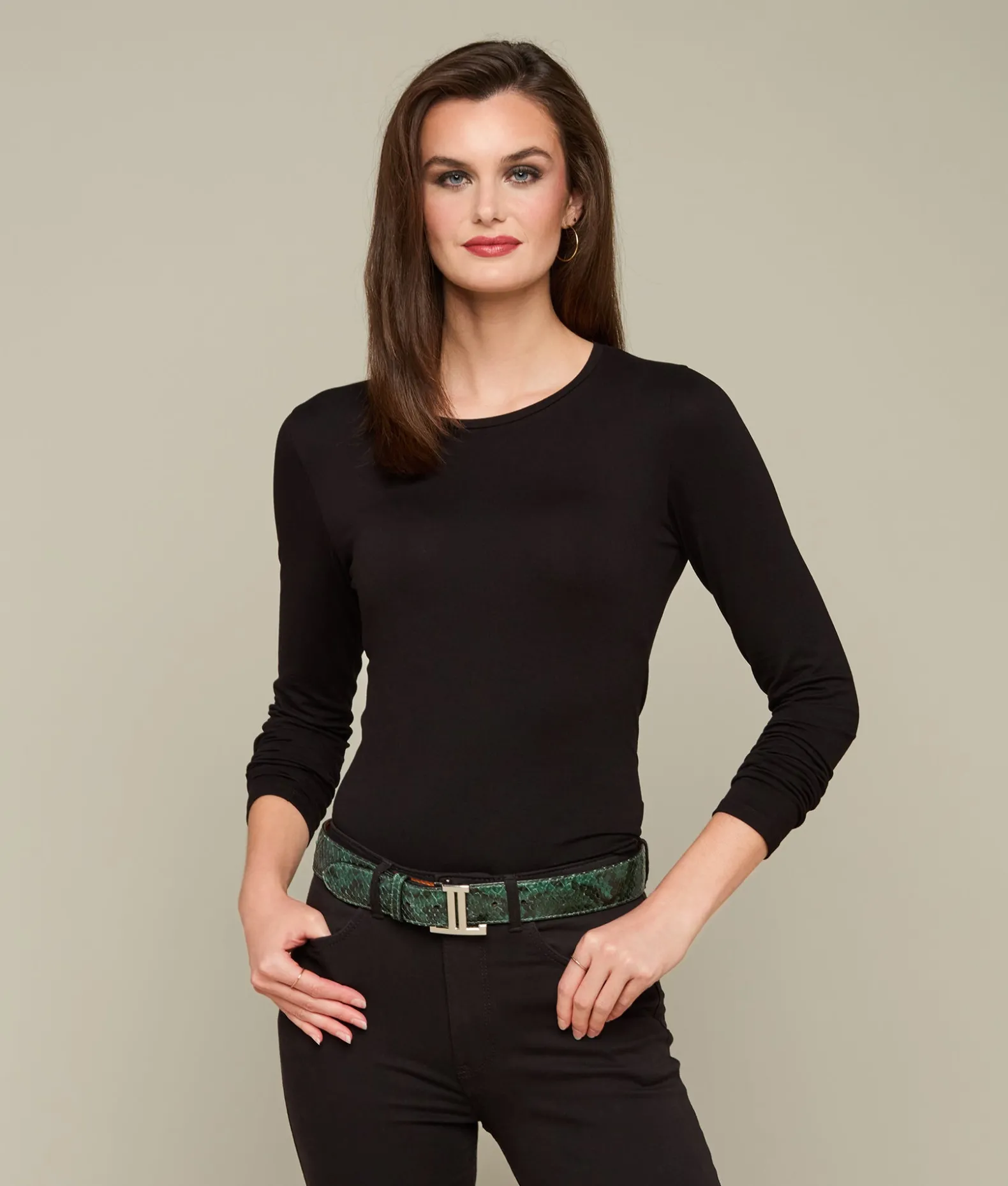 Women Lucchese Belts*Women's Exotic Mirrored L Belt