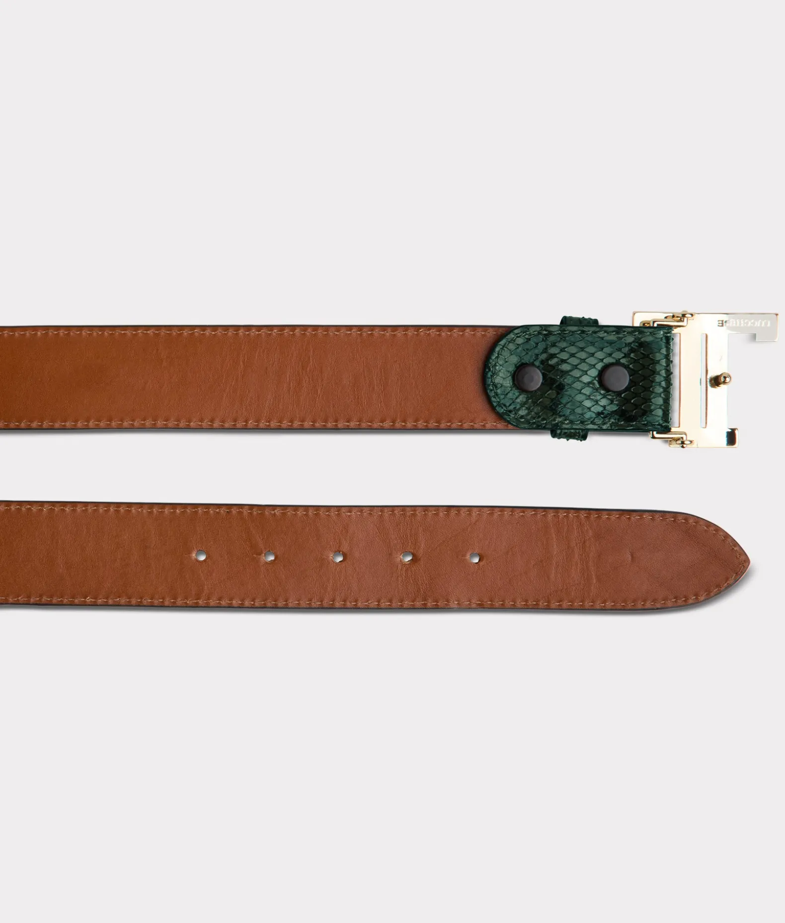 Women Lucchese Belts*Women's Exotic Mirrored L Belt